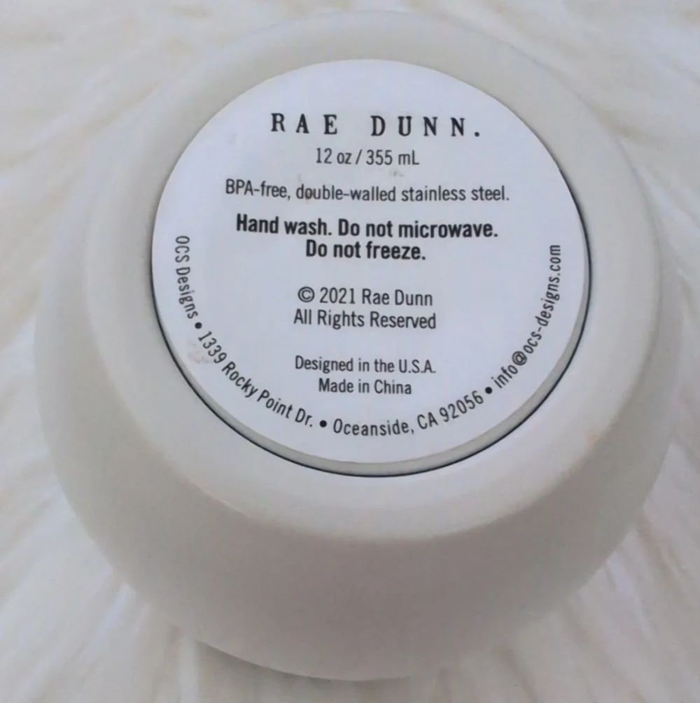 Rae Dunn Team Bride 12 Oz Mini White Stainless Steal Tumbler